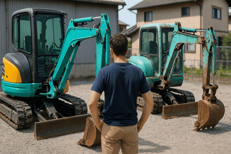 レンタル用ユンボと中古ユンボを比較検討する人