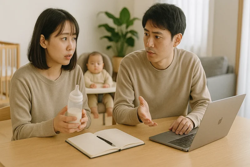 ベビー用品レンタルを選ぶ家族