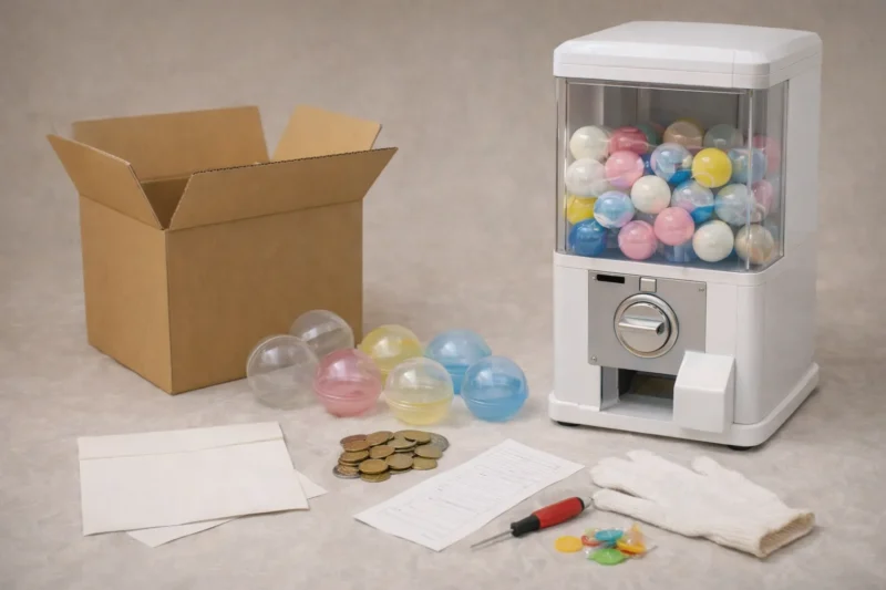 ガチャレンタル費用のイメージ（本体と付属品）